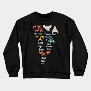 Shark teeth Hunting Identity  / Shark teeth collector design / tooth collecting lover / shark lover Crewneck Sweatshirt